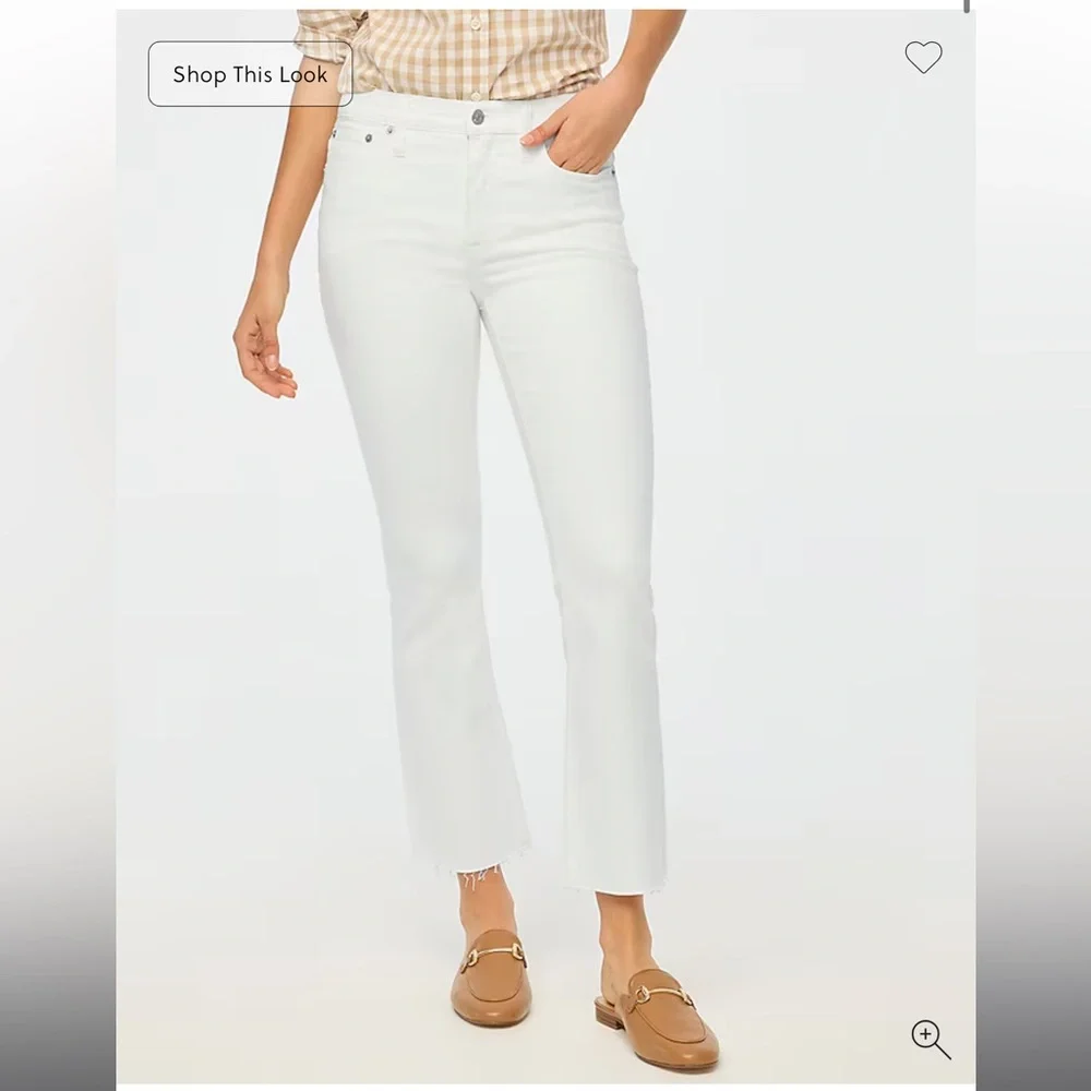 J.Crew Petite flare crop jean in signature stretch
